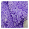 3d embroidery flowers fabric purple green embroidery lace embroidery fabric